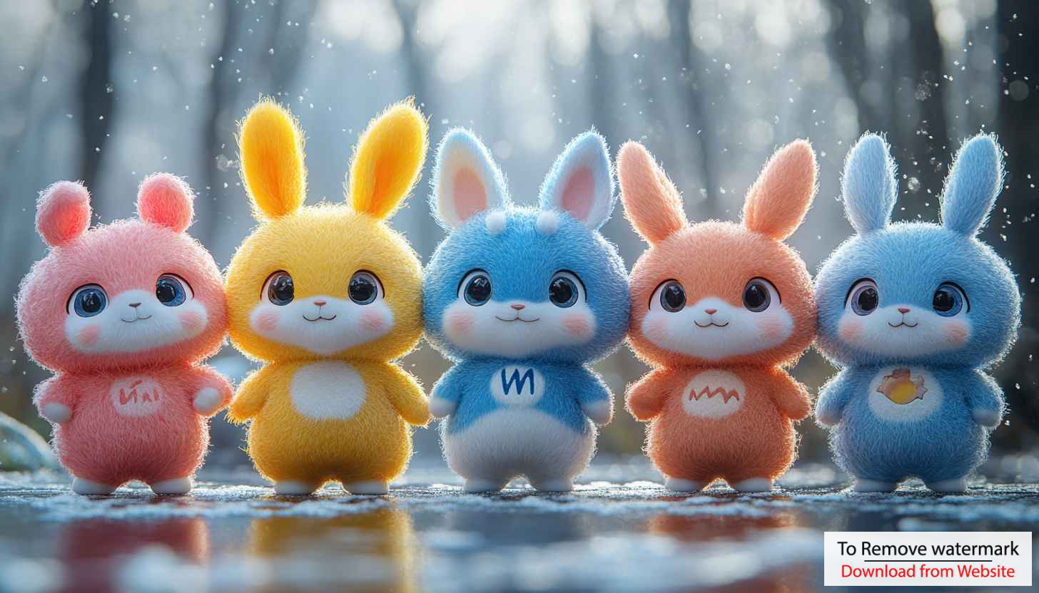 Cute Colorful Rabbits 4K Wallpaper for Desktop and Mobile Cute Colorful Rabbits 4K Wallpaper for Desktop and Mobile
