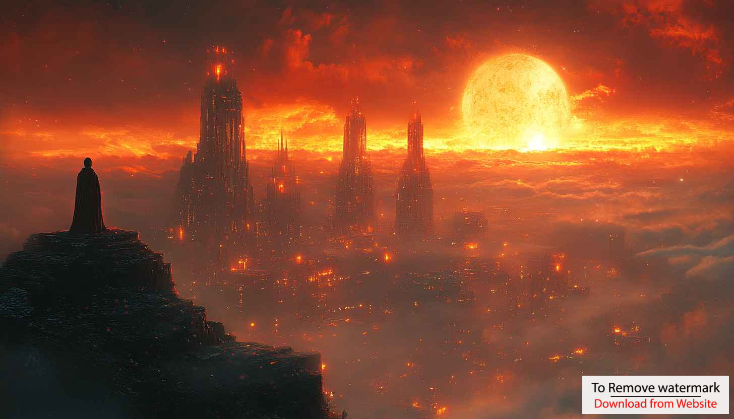 Fiery Skyline Cityscape 4K Desktop Background Wallpaper Fiery Skyline Cityscape 4K Desktop Background Wallpaper