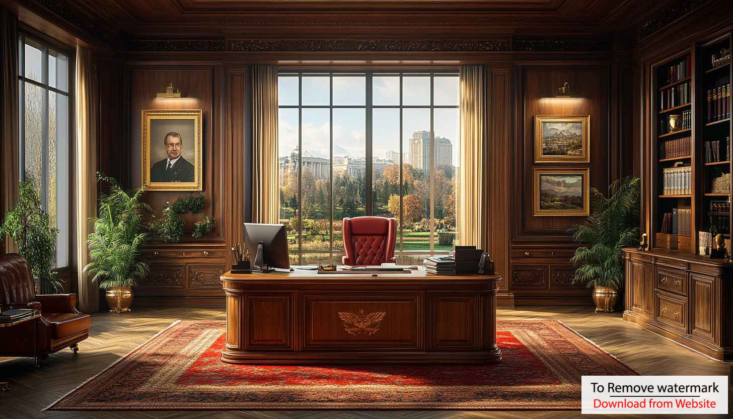 Presidential Office Wallpaper, Classic Wood Paneling, Executive Office Background, 4K Presidential Office Wallpaper, Classic Wood Paneling, Executive Office Background, 4K