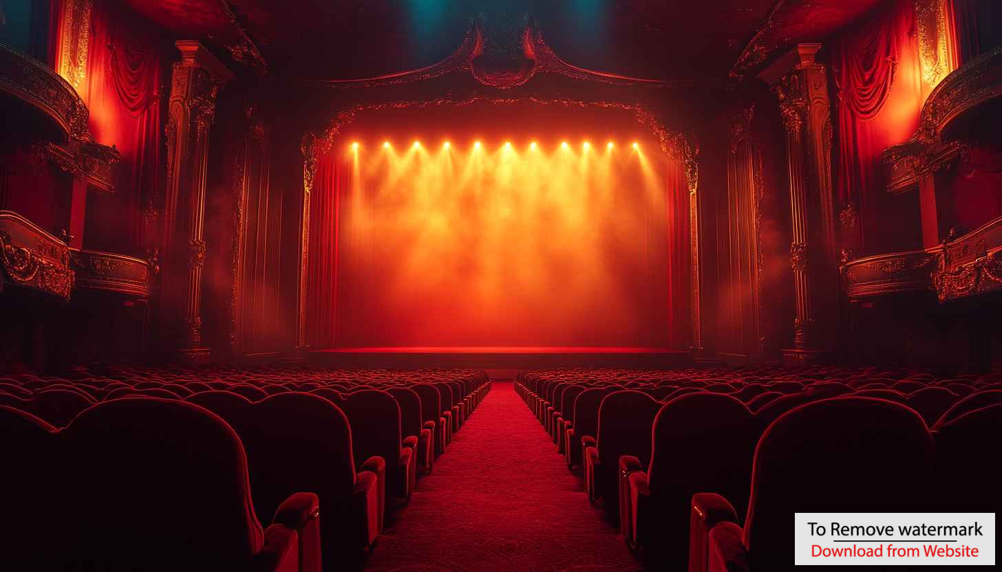 Red Theater Stage 4K Desktop Background for Drama Enthusiasts Red Theater Stage 4K Desktop Background for Drama Enthusiasts