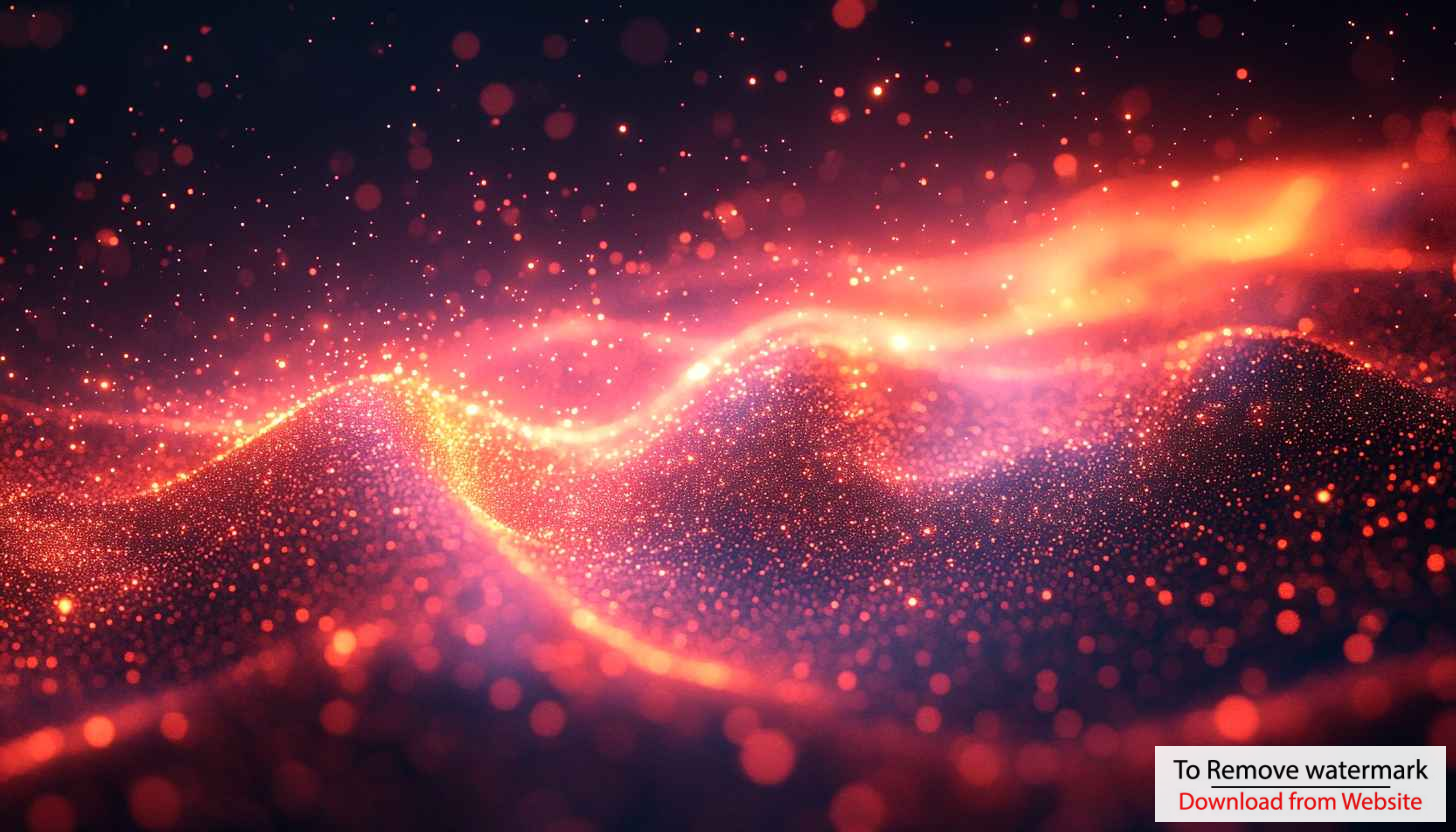 Red Particle Wave 4K Desktop Background, Mobile Wallpaper Free