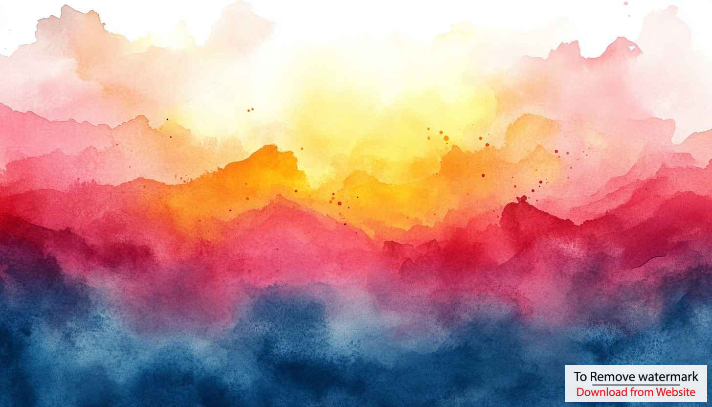 Colorful Abstract Watercolor Painting for Desktop Wallpaper and Phone Background