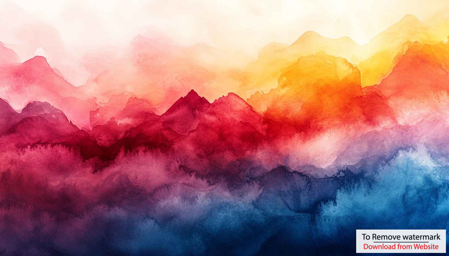 Colorful Watercolor Mountain Scenery Painting Art Background for Desktop Wallpaper Colorful Watercolor Mountain Scenery Painting Art Background for Desktop Wallpaper