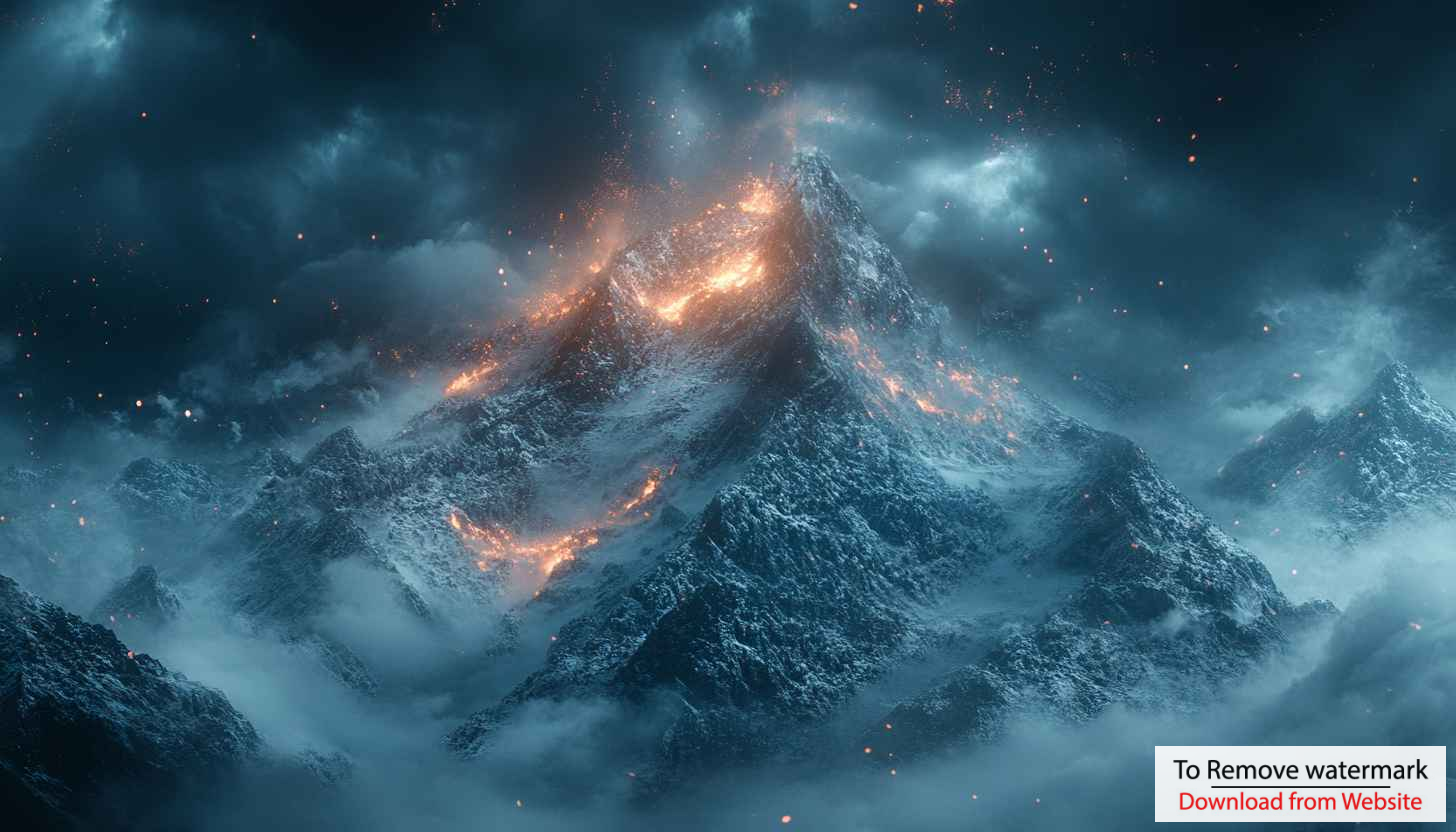 Fiery Mountain Peak 4K Wallpaper Desktop Background Mobile Background Fiery Mountain Peak 4K Wallpaper Desktop Background Mobile Background