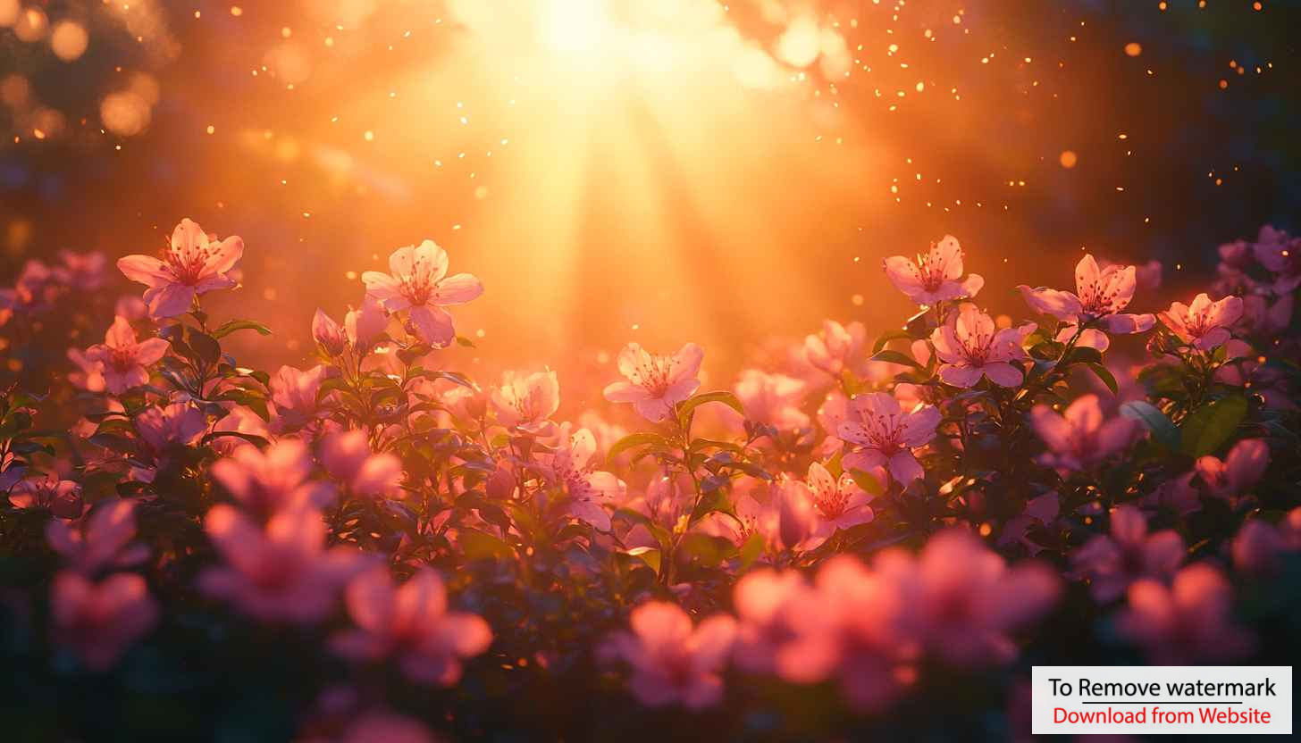 Pink Flowers Golden Hour Desktop Background Mobile Wallpaper Free Pink Flowers Golden Hour Desktop Background Mobile Wallpaper Free