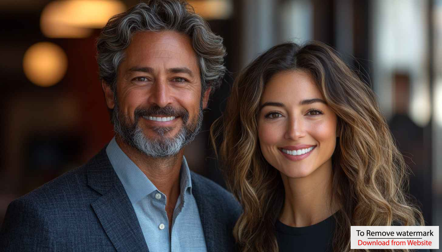 Professional Smiling Couple Portrait Wallpaper, Free Mobile Background, Happy People