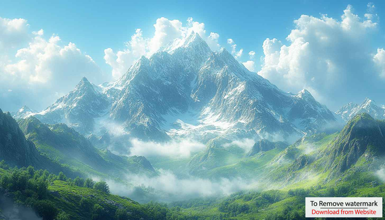 Snow Mountain Peak Landscape 4K Desktop Wallpaper Mobile Backgrounds