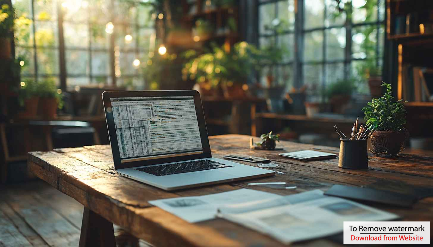 Work From Home Office 4K Desktop Background Aesthetic Wallpaper