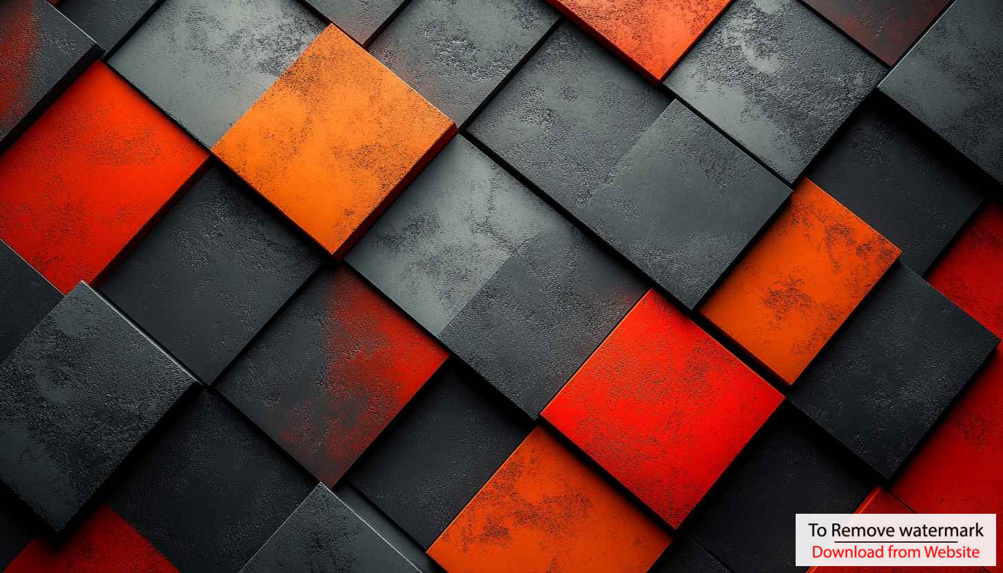 Abstract Gray Orange Square 4K Desktop Wallpaper Computer Background
