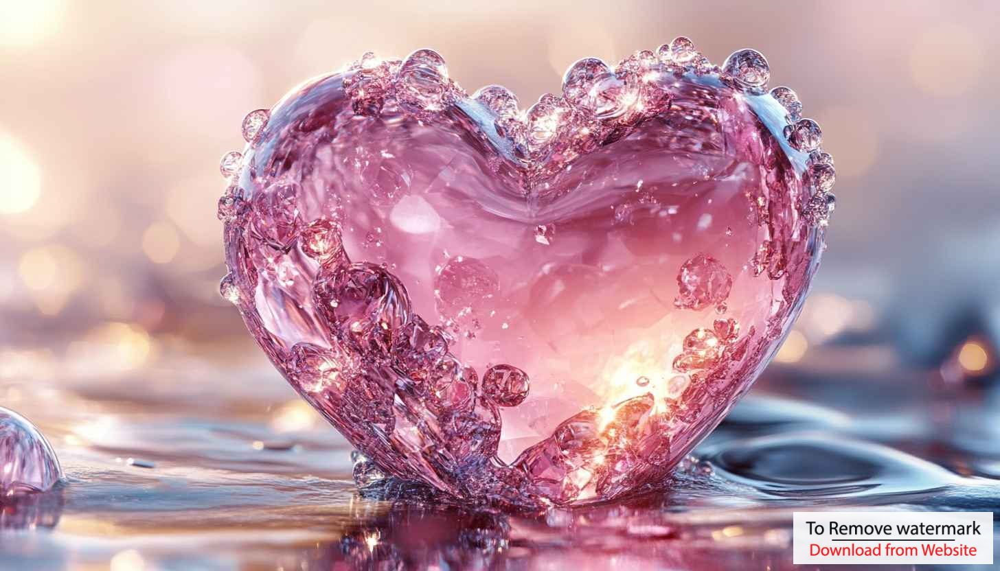 Pink Crystal Heart Mobile Wallpaper Romantic Background for Desktop Free Pink Crystal Heart Mobile Wallpaper Romantic Background for Desktop Free