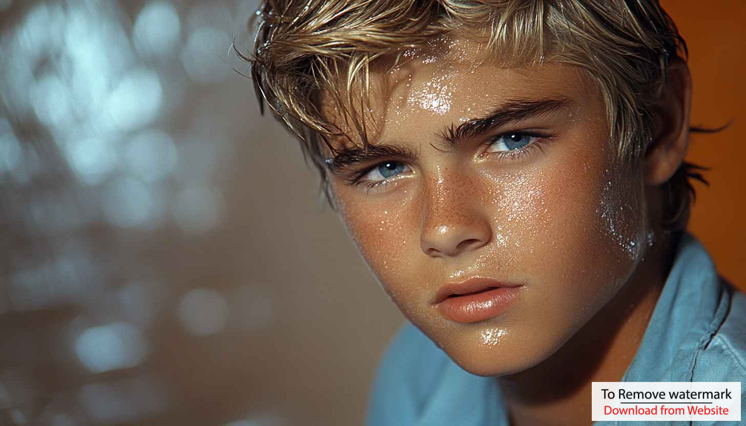 Sweaty Boy Close-Up Blue Eyes Portrait Mobile Background Wallpaper Sweaty Boy Close-Up Blue Eyes Portrait Mobile Background Wallpaper