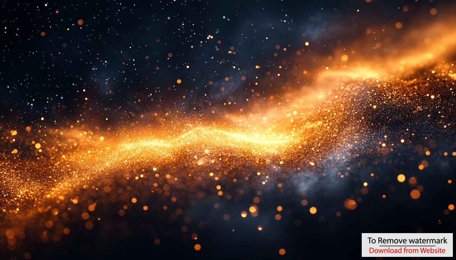 Golden Glittering Sparkles Background, Festive Abstract Mobile Wallpaper
