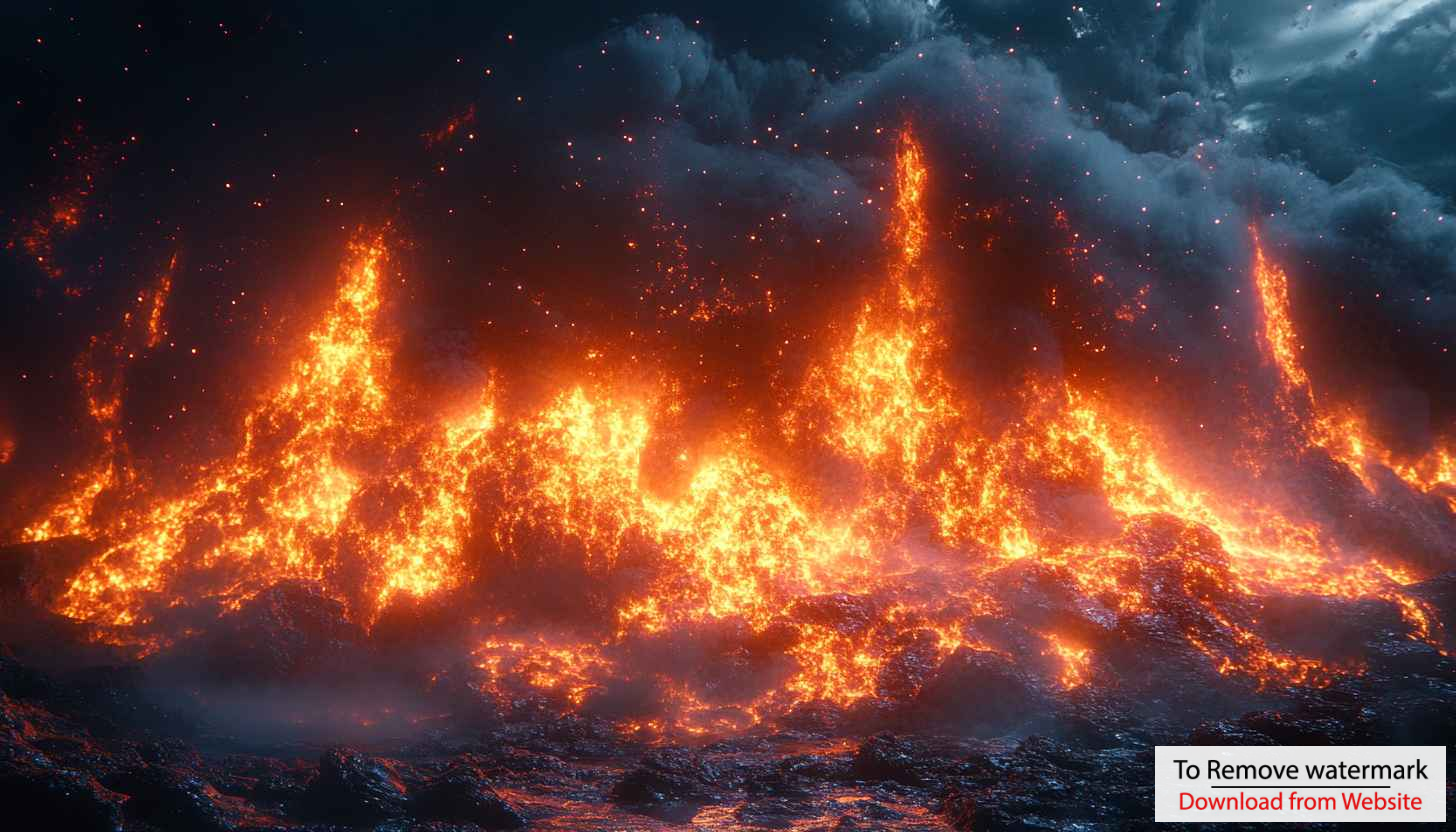 Fiery Lava Flow 4K Desktop Background Mobile Wallpaper Free