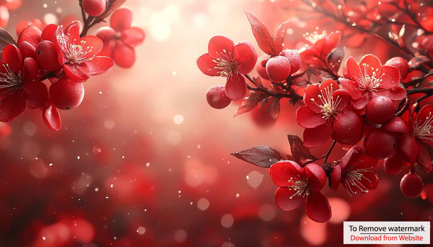 Red Cherry Blossom Mobile Wallpaper - Floral Aesthetic Background Red Cherry Blossom Mobile Wallpaper - Floral Aesthetic Background