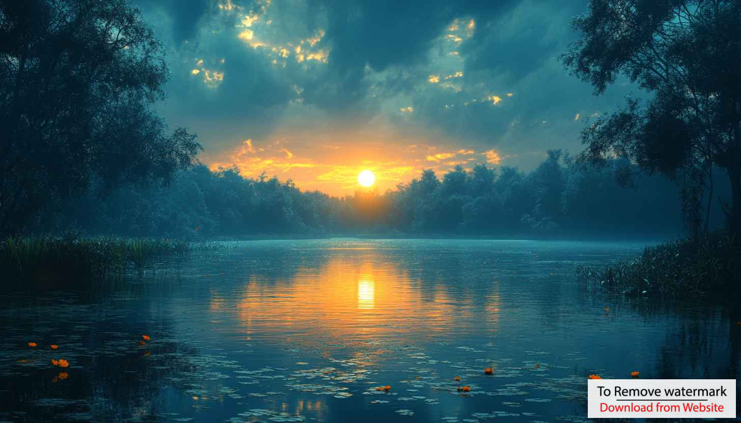 Golden Sunset Lake Reflection 4K Desktop Background Mobile Wallpaper Golden Sunset Lake Reflection 4K Desktop Background Mobile Wallpaper