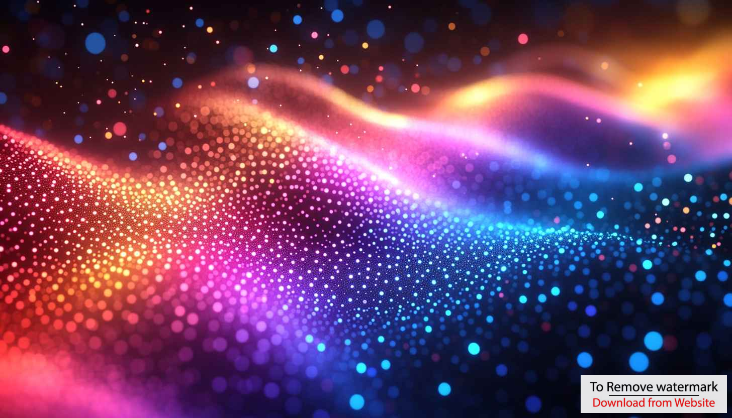 Vibrant Colorful Particle Wave 4K Desktop Background Mobile Wallpaper