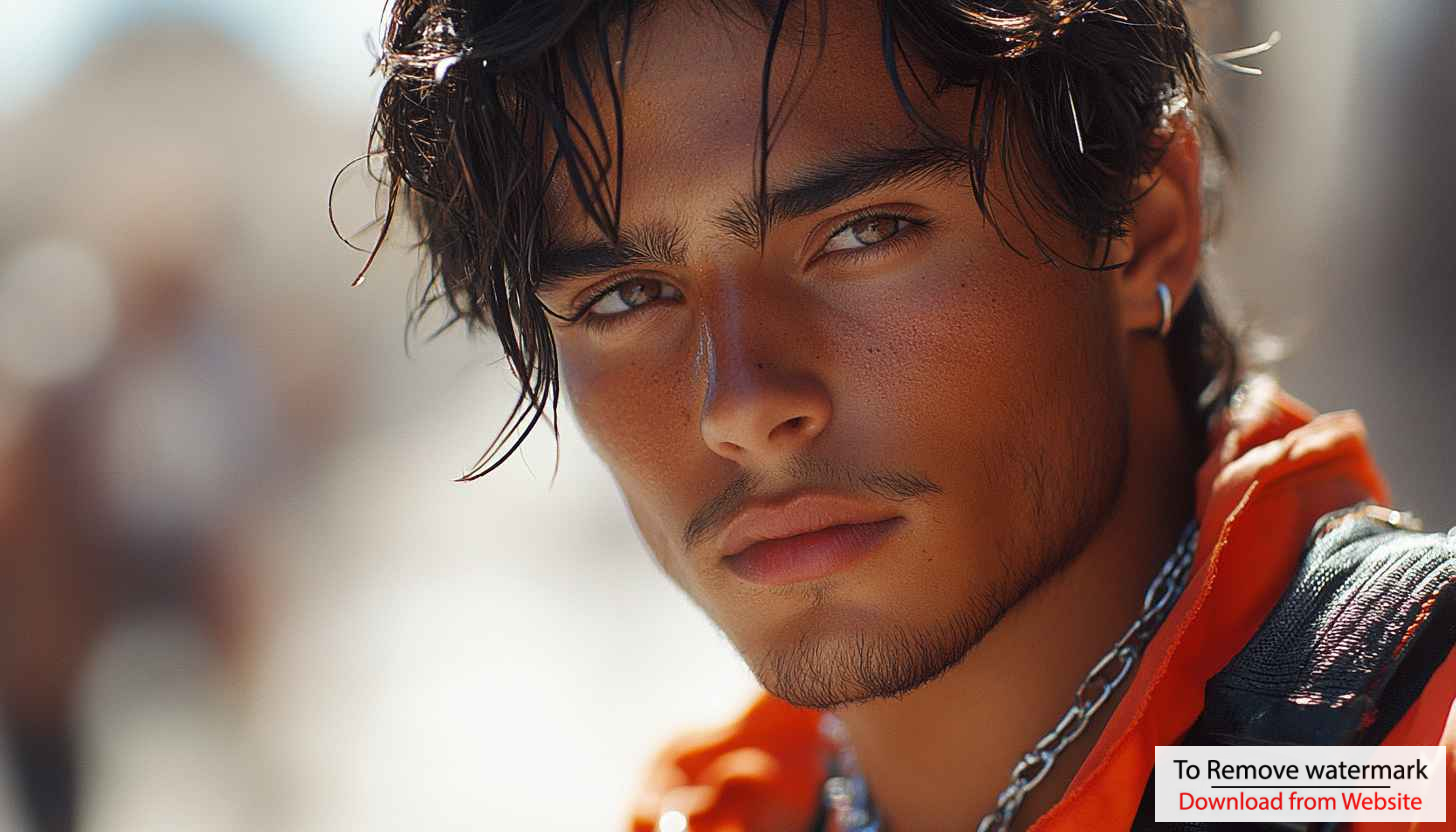 Handsome Man Portrait Aesthetic Mobile Wallpaper, Free Aesthetic Background