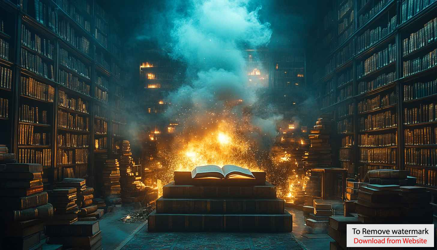 Enchanted Library Books 4K Wallpaper for Desktop Background - Free Enchanted Library Books 4K Wallpaper for Desktop Background - Free