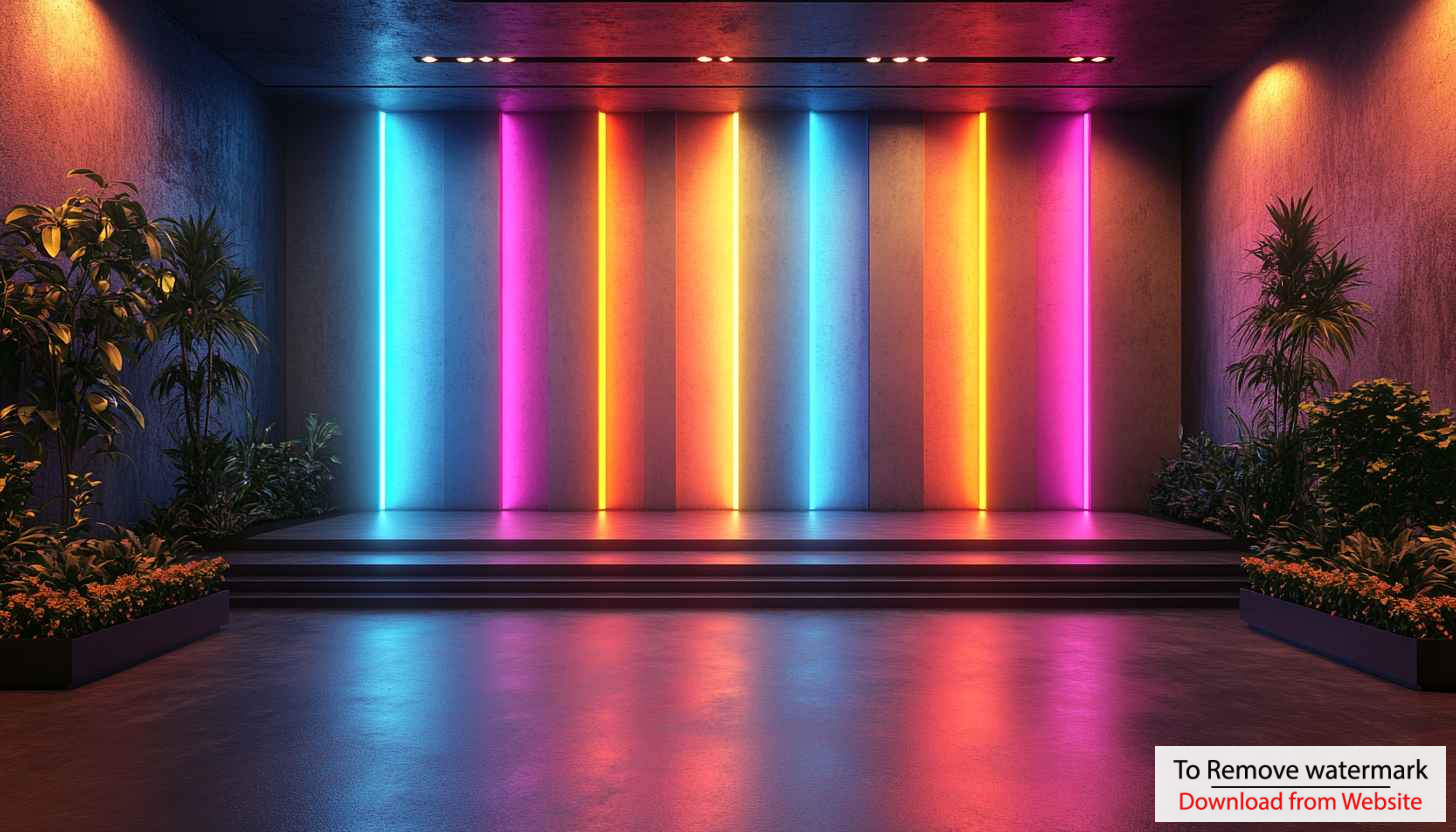 Neon Lights Stage Aesthetic 4K Desktop Mobile Background Wallpaper Neon Lights Stage Aesthetic 4K Desktop Mobile Background Wallpaper